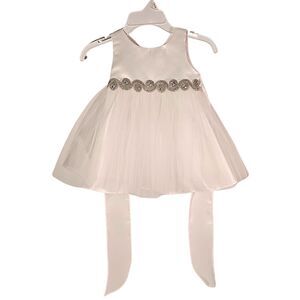 White Formal Girl Dress - 12 to 18 months